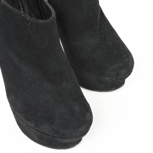 Yves Saint Laurent Palais Black Suede Platform Booties - Picture 6 of 10